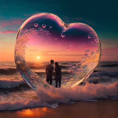 Love Is In The Air 13 Black Modern Wood Framed Art Print by Heere, Ray