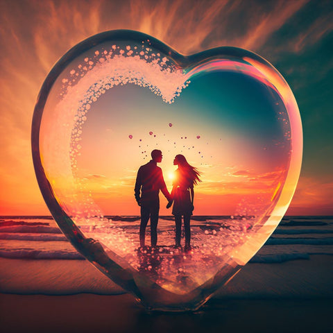 Love Is In The Air 14 Black Ornate Wood Framed Art Print with Double Matting by Heere, Ray