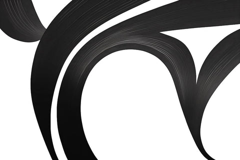 Black White Bold Strokes 5 Black Modern Wood Framed Art Print by Heere, Ray