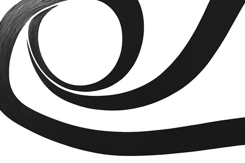 Black White Bold Strokes 8 Black Modern Wood Framed Art Print by Heere, Ray