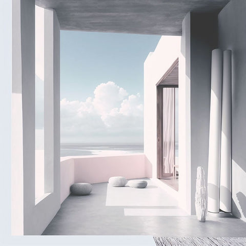 Architectural Photography Balconies 7 Black Modern Wood Framed Art Print by Heere, Ray