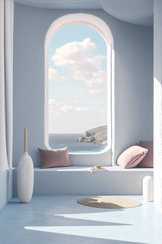 Architectural Photography Balconies 8 White Modern Wood Framed Art Print with Double Matting by Heere, Ray