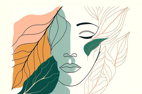 Botanical Minimalism Portraits 3 Black Ornate Wood Framed Art Print with Double Matting by Heere, Ray