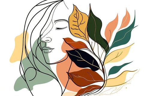 Botanical Minimalism Portraits 5 Black Modern Wood Framed Art Print by Heere, Ray