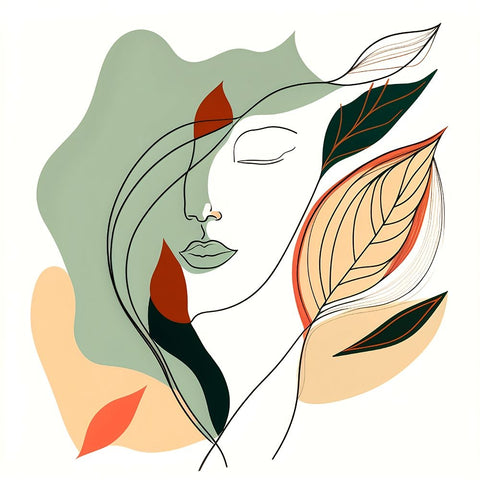 Botanical Minimalism Portraits 6 Black Modern Wood Framed Art Print by Heere, Ray