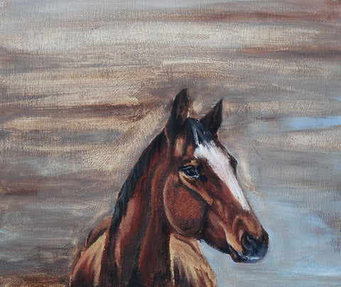 A Good Mare Black Ornate Wood Framed Art Print with Double Matting by Gould, Renee