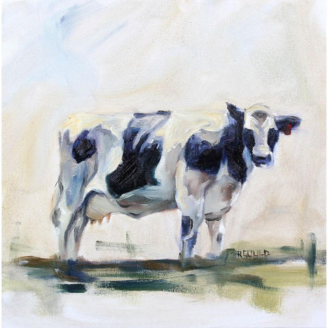 Dairyland Black Modern Wood Framed Art Print with Double Matting by Gould, Renee