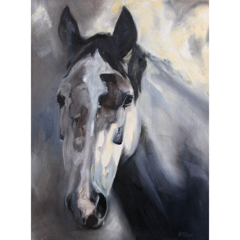 Haldora Black Modern Wood Framed Art Print with Double Matting by Gould, Renee