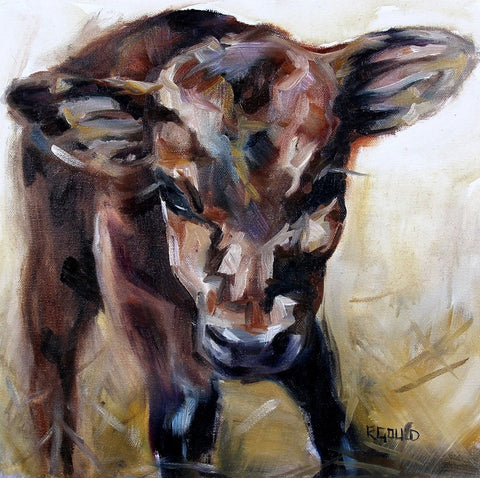 Hello White Modern Wood Framed Art Print with Double Matting by Gould, Renee