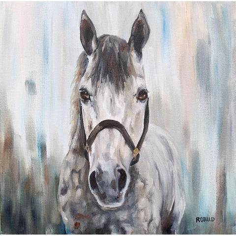 Horse 2-12 White Modern Wood Framed Art Print by Gould, Renee