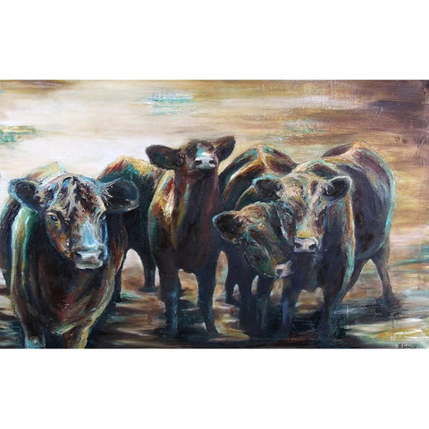 Jokers Black Modern Wood Framed Art Print with Double Matting by Gould, Renee