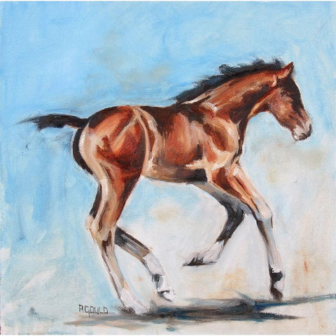 On The Move Black Modern Wood Framed Art Print by Gould, Renee