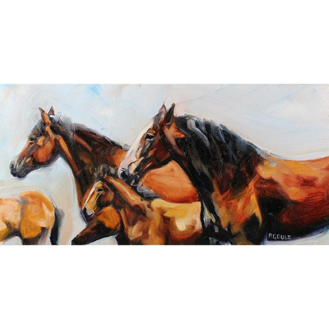 The Herd Black Modern Wood Framed Art Print with Double Matting by Gould, Renee