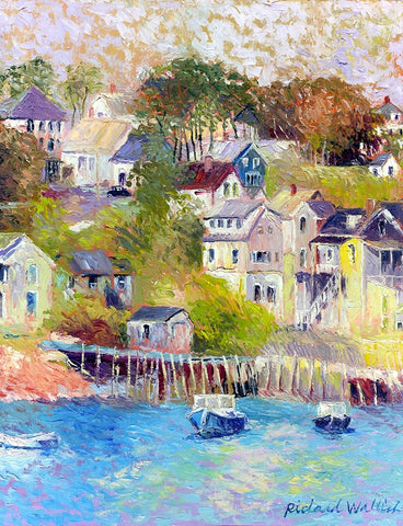 Maine White Modern Wood Framed Art Print with Double Matting by Wallich, Richard