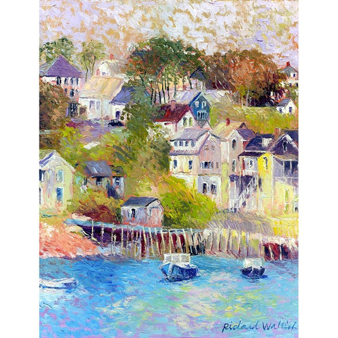 Maine Black Modern Wood Framed Art Print by Wallich, Richard