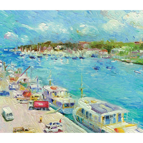 Bahamas White Modern Wood Framed Art Print by Wallich, Richard