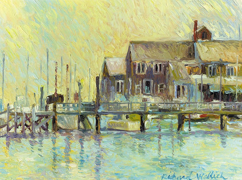 Narragansett Black Ornate Wood Framed Art Print with Double Matting by Wallich, Richard