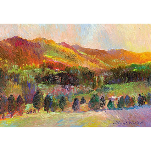 Colorado Sunset Gold Ornate Wood Framed Art Print with Double Matting by Wallich, Richard