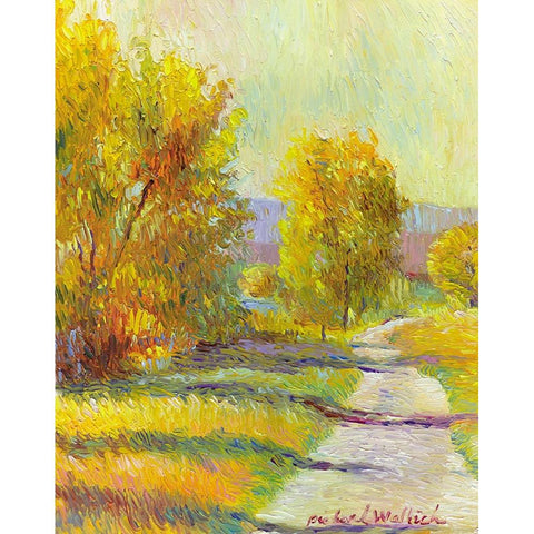 Golden Summer Black Modern Wood Framed Art Print with Double Matting by Wallich, Richard
