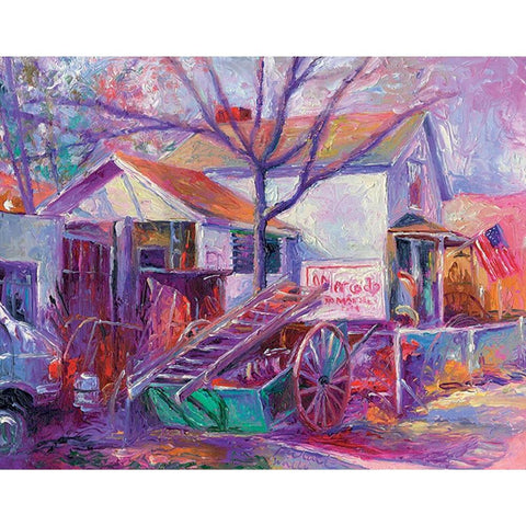 Mercado Black Modern Wood Framed Art Print by Wallich, Richard