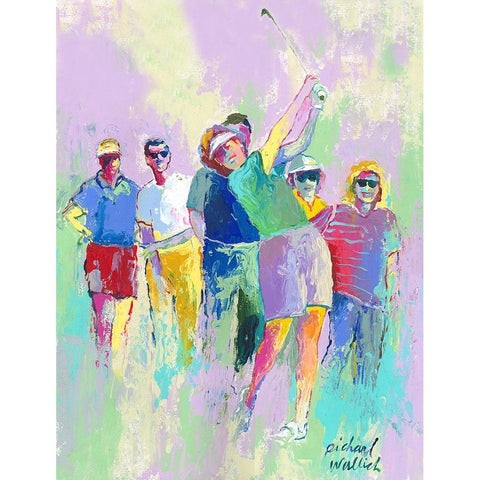 Womens Golf White Modern Wood Framed Art Print by Wallich, Richard