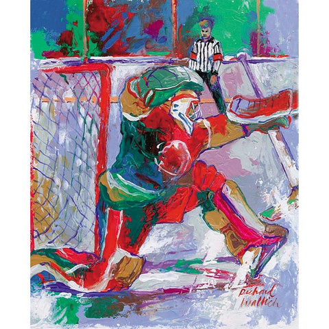 Goalie White Modern Wood Framed Art Print by Wallich, Richard