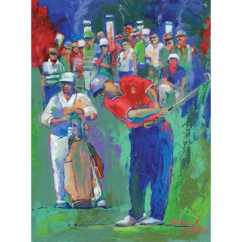 Golf Black Modern Wood Framed Art Print with Double Matting by Wallich, Richard