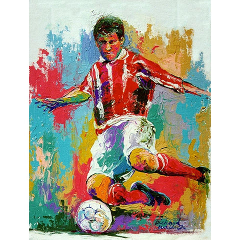 Soccer Gold Ornate Wood Framed Art Print with Double Matting by Wallich, Richard