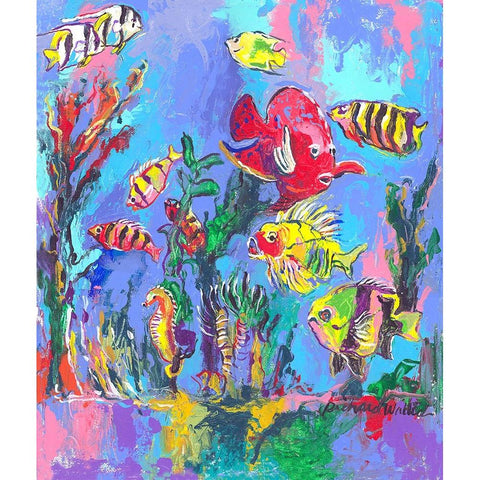 Fish Black Modern Wood Framed Art Print with Double Matting by Wallich, Richard