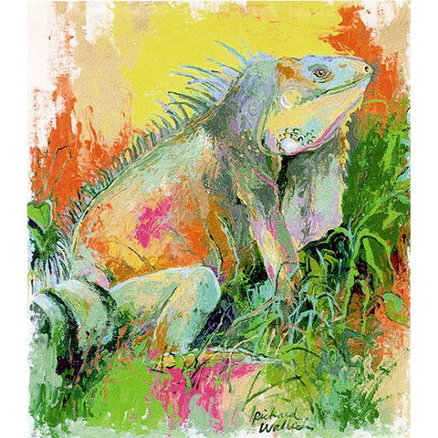 Lizard Gold Ornate Wood Framed Art Print with Double Matting by Wallich, Richard