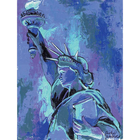 Statue Of Liberty 2 Gold Ornate Wood Framed Art Print with Double Matting by Wallich, Richard