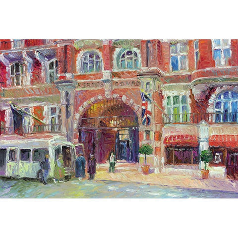 London Black Modern Wood Framed Art Print by Wallich, Richard