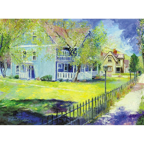 Georgetown Black Modern Wood Framed Art Print with Double Matting by Wallich, Richard