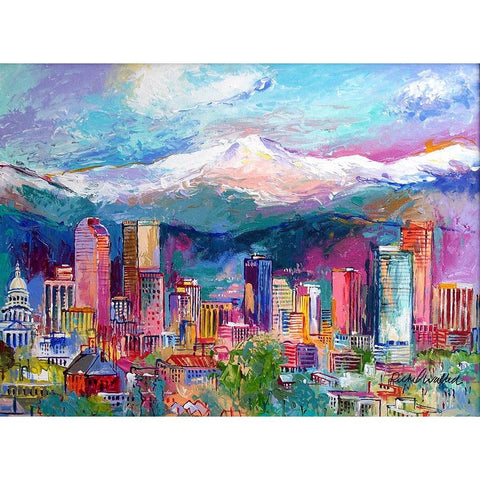 Denver Black Modern Wood Framed Art Print by Wallich, Richard