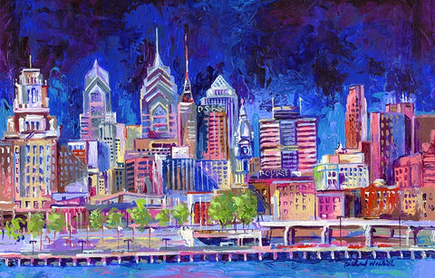 Philadelphia Black Ornate Wood Framed Art Print with Double Matting by Wallich, Richard
