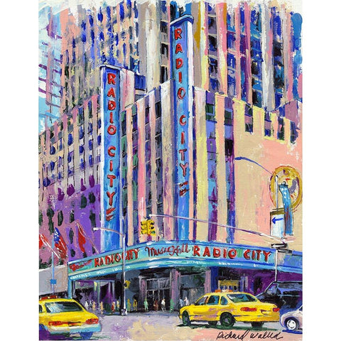 Radio City Music Hall White Modern Wood Framed Art Print by Wallich, Richard