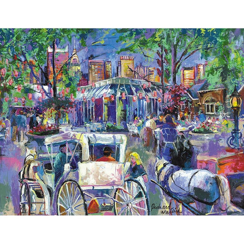 Tavern On The Green 2 Black Modern Wood Framed Art Print with Double Matting by Wallich, Richard