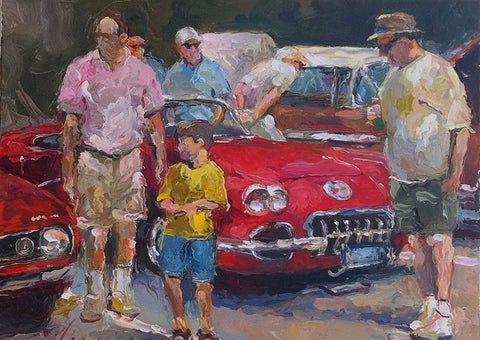 Red Vette Black Ornate Wood Framed Art Print with Double Matting by Wallich, Richard