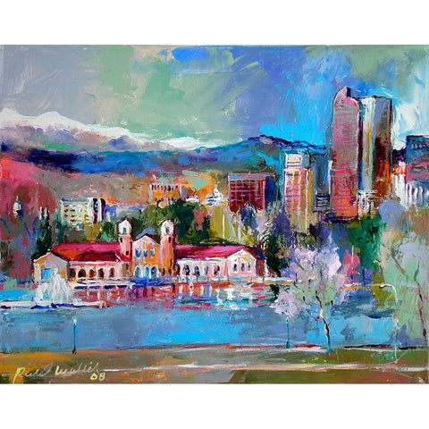 Denver Black Modern Wood Framed Art Print by Wallich, Richard