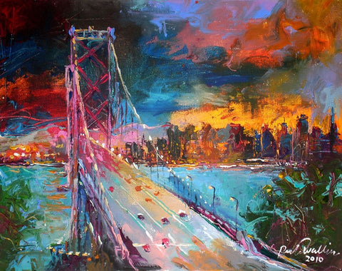 San Fran White Modern Wood Framed Art Print with Double Matting by Wallich, Richard
