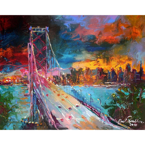 San Fran Black Modern Wood Framed Art Print by Wallich, Richard