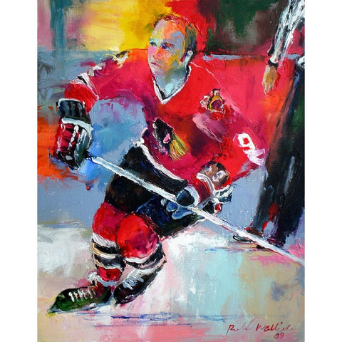 Bobby Hull Gold Ornate Wood Framed Art Print with Double Matting by Wallich, Richard