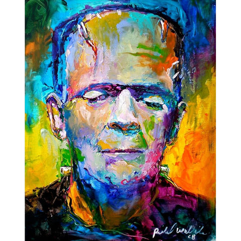 Frankenstein Black Modern Wood Framed Art Print by Wallich, Richard