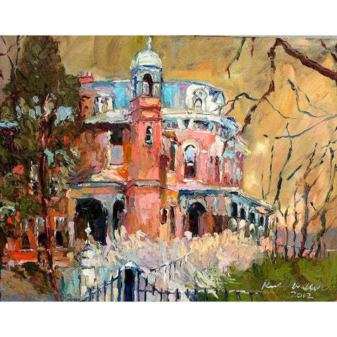 Haunted House Black Modern Wood Framed Art Print by Wallich, Richard