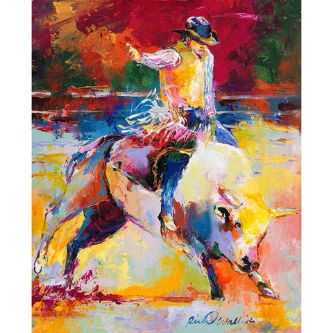 Rodeo White Modern Wood Framed Art Print by Wallich, Richard