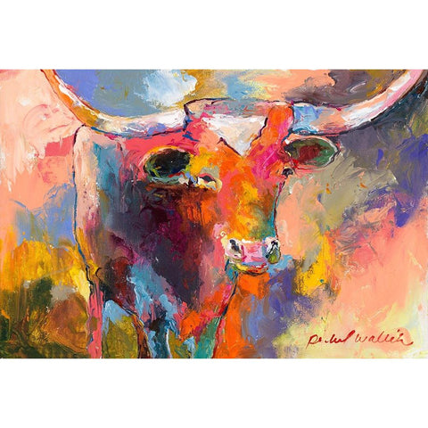 Steer White Modern Wood Framed Art Print by Wallich, Richard