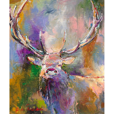 Buck White Modern Wood Framed Art Print by Wallich, Richard
