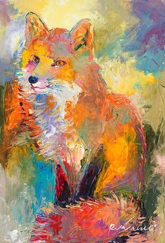 Fox Black Ornate Wood Framed Art Print with Double Matting by Wallich, Richard