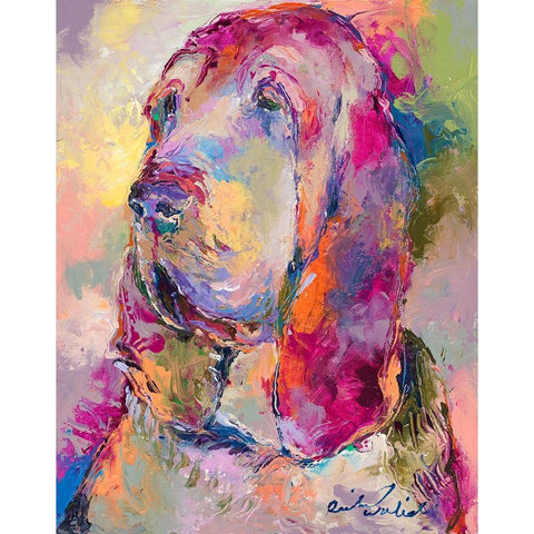 Blood Hound Gold Ornate Wood Framed Art Print with Double Matting by Wallich, Richard