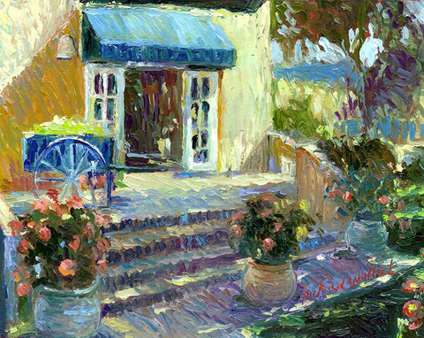 Flower Shop White Modern Wood Framed Art Print with Double Matting by Wallich, Richard